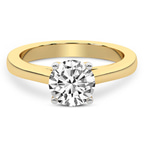 9ct Yellow Gold Teagan Solitaire 2mm Lab Diamond Ring front image