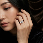 14kt Rose Gold Shye Petal Solitaire Lab Diamond Ring model image two