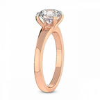 2.67 Ct Round Cut Arielle Solitaire Lab Diamond Ring in 14kt Rose Gold left