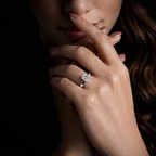 18kt Rose Gold Arielle Solitaire Lab Diamond Ring model image two