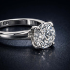 2.99 ct. oval Arielle Solitaire Ring in 10kt white gold color product image two