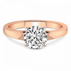 2.67 Ct Round Cut Arielle Solitaire Lab Diamond Ring in 14kt Rose Gold front image