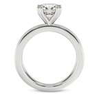 14kt White Gold Stella Criss Cross Solitaire Lab Diamond Ring side right image one