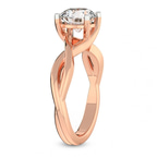 18kt Rose Gold Evermore Solitaire Lab Diamond Ring standing product image one