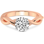 18kt Rose Gold Evermore Solitaire Lab Diamond Ring front image