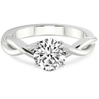 14kt White Gold Evermore Solitaire Lab Diamond Ring front image