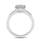 Platinum Eva Six Prong Knife Edge Lab Diamond Ring side right image one