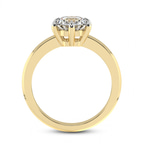2.99 ct. oval Eva Knife Edge Ring in 10kt yellow gold side right image one