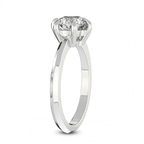 Platinum Eva Six Prong Knife Edge Lab Diamond Ring standing product image one