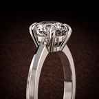 2.06 ct. oval Eva Knife Edge Ring in 14kt rose gold color product image two