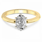2.99 ct. oval Eva Knife Edge Ring in 10kt yellow gold front image