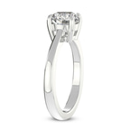 4.29 Ct PEAR Cut Demi Four Prong Lab Diamond Ring in 10kt White Gold left