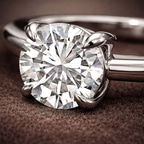 2.06 ct. oval Demi Four Prong Ring in 14kt yellow gold color product image one