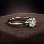 2.06 ct. oval Demi Four Prong Ring in 18kt white gold color product image two