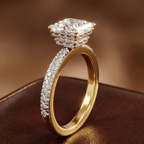 10kt Rose Gold Jia Secret Double Halo Eternity Lab Diamond Ring color product image one