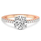 18kt Rose Gold Jia Secret Double Halo Eternity Lab Diamond Ring front image