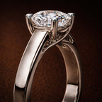 1.49 ct. cushion Allen Solitaire Ring in 14kt yellow gold color product image one