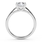 14kt White Gold Allen Flat Band Solitaire Lab Diamond Ring side right image one