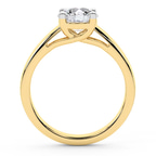 9ct Yellow Gold Allen Flat Band Solitaire Lab Diamond Ring side right image one