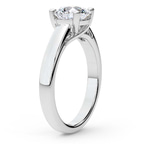 14kt White Gold Allen Flat Band Solitaire Lab Diamond Ring standing product image one