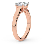 9ct Rose Gold Allen Flat Band Solitaire Lab Diamond Ring standing product image one