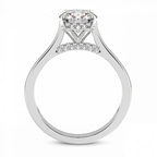 1.77 Ct PRINCESS Cut Elsa Hidden Accents Solitaire Lab Diamond Ring in 14kt White Gold right