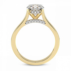 1.61 Ct Cushion Cut Elsa Hidden Accents Solitaire Lab Diamond Ring in 14kt Yellow Gold right