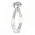 1.77 Ct PRINCESS Cut Elsa Hidden Accents Solitaire Lab Diamond Ring in 14kt White Gold left