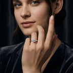 1.49 ct. cushion Elsa Solitaire Ring in 10kt rose gold model image