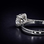 1.49 ct. cushion Elsa Solitaire Ring in 10kt rose gold color product image two