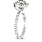 1.12 Ct Round Cut Klarissa Halo Lab Diamond Eternity Ring in 14kt White Gold left