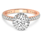 9ct Rose Gold Klarissa Halo Lab Diamond Eternity Ring front image
