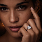 9ct Rose Gold Alora Six Prong Solitaire Lab Diamond Ring model image