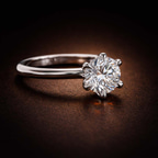 2.82 ct. round Alora Solitaire Ring in 18kt white gold color product image one