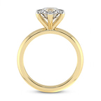 9ct Yellow Gold Alora Six Prong Solitaire Lab Diamond Ring side right image one