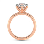 9ct Rose Gold Alora Six Prong Solitaire Lab Diamond Ring side right image one