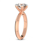 9ct Rose Gold Alora Six Prong Solitaire Lab Diamond Ring standing product image one