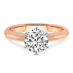 9ct Rose Gold Alora Six Prong Solitaire Lab Diamond Ring front image