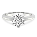 14kt White Gold Alora Six Prong Solitaire Lab Diamond Ring front image