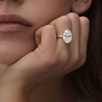 Platinum Jannel Tapering Solitaire Lab Diamond Ring model image