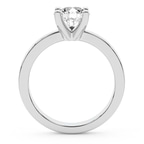 Platinum Jannel Tapering Solitaire Lab Diamond Ring side right image one