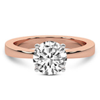 9ct Rose Gold Jannel Tapering Solitaire Lab Diamond Ring front image