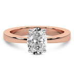 2.99 ct. oval Jannel Tapering Ring in 14kt rose gold front image