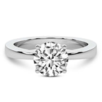 Platinum Jannel Tapering Solitaire Lab Diamond Ring front image