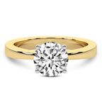 18kt Yellow Gold Jannel Tapering Solitaire Lab Diamond Ring front image