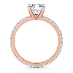 1.48 Ct Heart Cut Claire Full Eternity Lab Diamond Ring in 14kt Rose Gold right