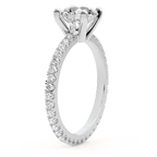 1.80 Ct Heart Cut Claire Full Eternity Lab Diamond Ring in 14kt White Gold left