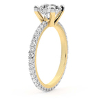2.40 Ct Round Cut Claire Full Eternity Lab Diamond Ring in 18kt Yellow Gold left