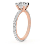 1.48 Ct Heart Cut Claire Full Eternity Lab Diamond Ring in 14kt Rose Gold left