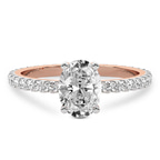 18ct Rose Gold Claire Full Eternity Lab Diamond Ring front image